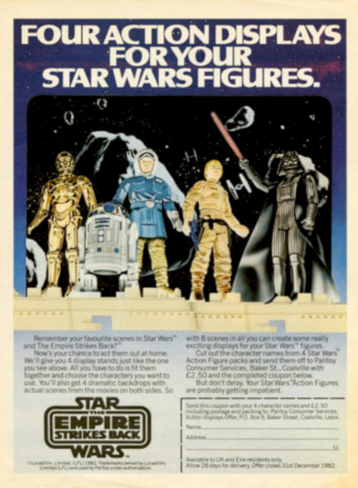 Star Wars Empire 1980s Vintage Retro Advert