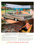 Starfire Poolside Coupe 1950s Vintage Retro Advert Poster