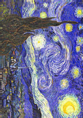 Starry Night Van Gogh 2017 A4 Photo Print