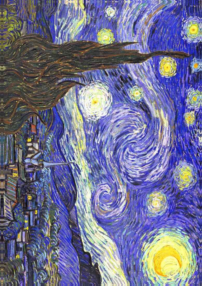 Starry Night Van Gogh 2017 A4 Photo Print
