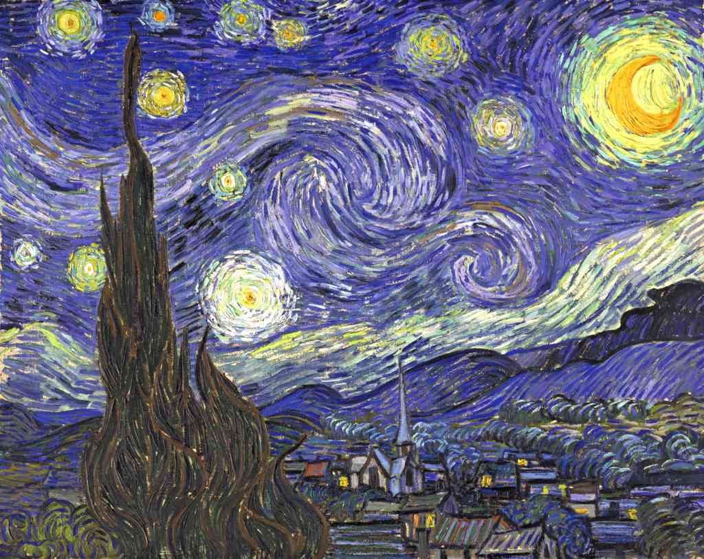 Starry Night Van Gogh A4 Photo Print