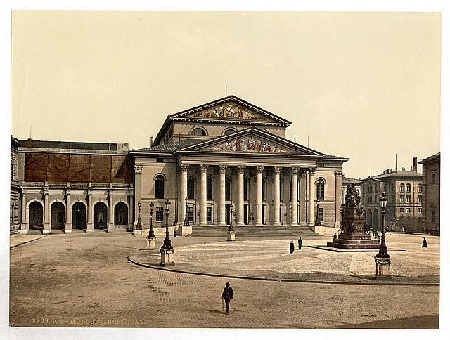 State Theater Munich Bavaria Vintage A4 Photo Print