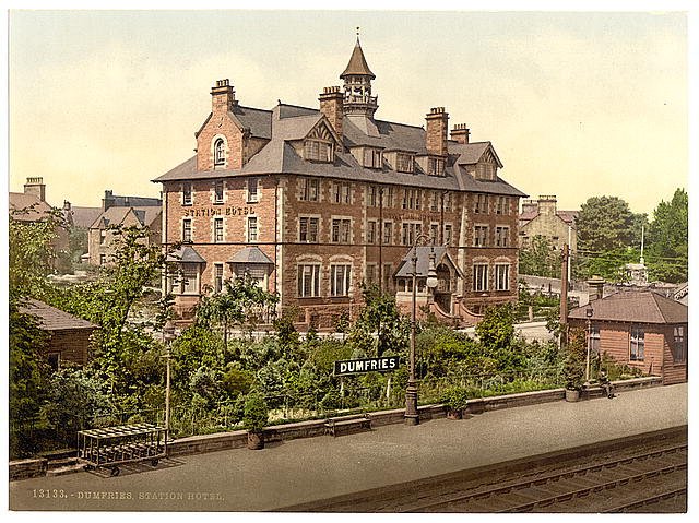 Station Hotel Dumfries Vintage A4 Photo Print