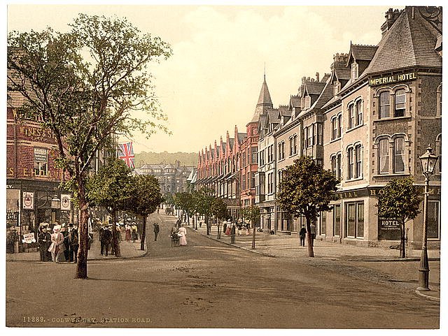 Station Road Colwyn Bay Vintage A4 Photo Print