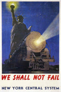 Statue Liberty Locomotive 1940s Vintage Retro Advert Poster