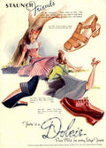 Stauch Shoes Vintage 1940s Vintage Retro Advert Poster