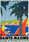 Ste Maxime by Broders Vintage Advert A4 Photo Print