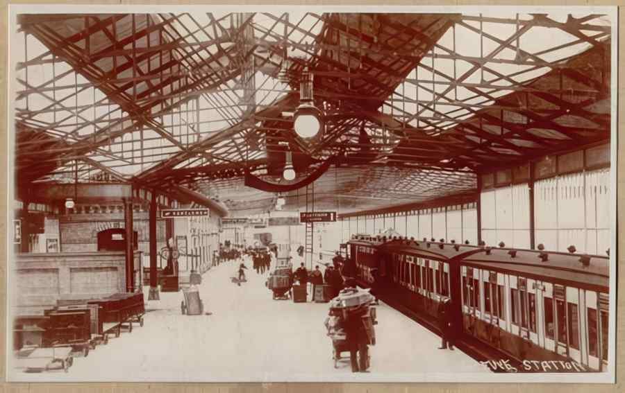 Steam Train Station Ech14214 Vintage A4 Photo Print