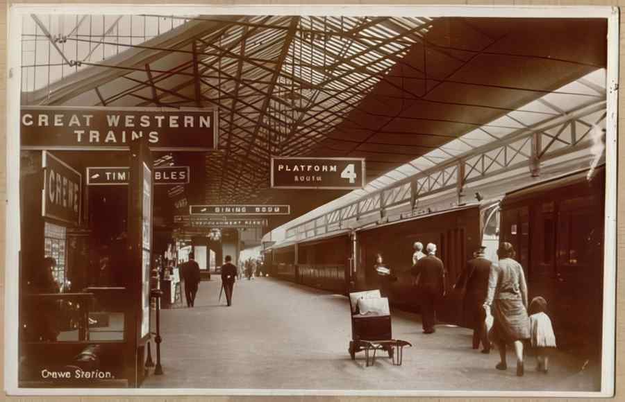 Steam Train Station Ech14246 Vintage A4 Photo Print