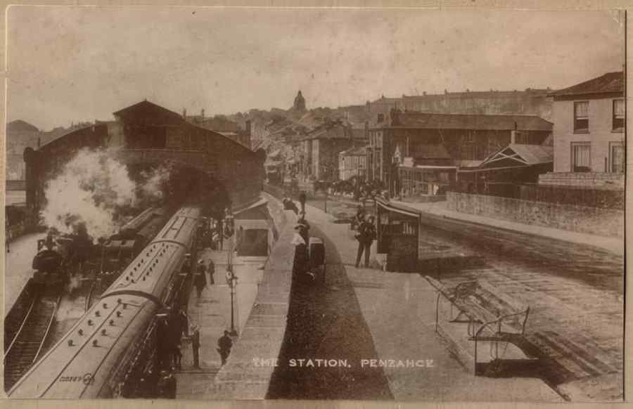 Steam Train Station Eco14249 Vintage A4 Photo Print