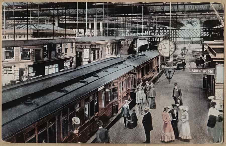 Steam Train Station Edb15240 Vintage A4 Photo Print