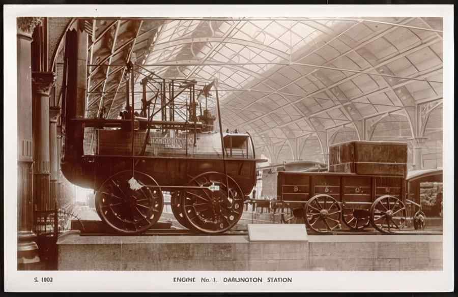 Steam Train Station Edu20486 Vintage A4 Photo Print
