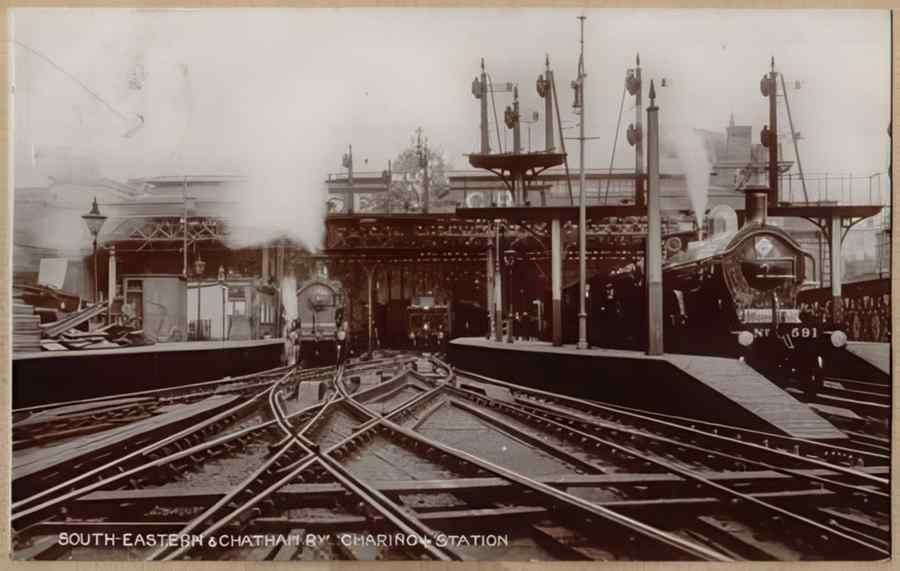 Steam Train Station Elc14710 Vintage A4 Photo Print