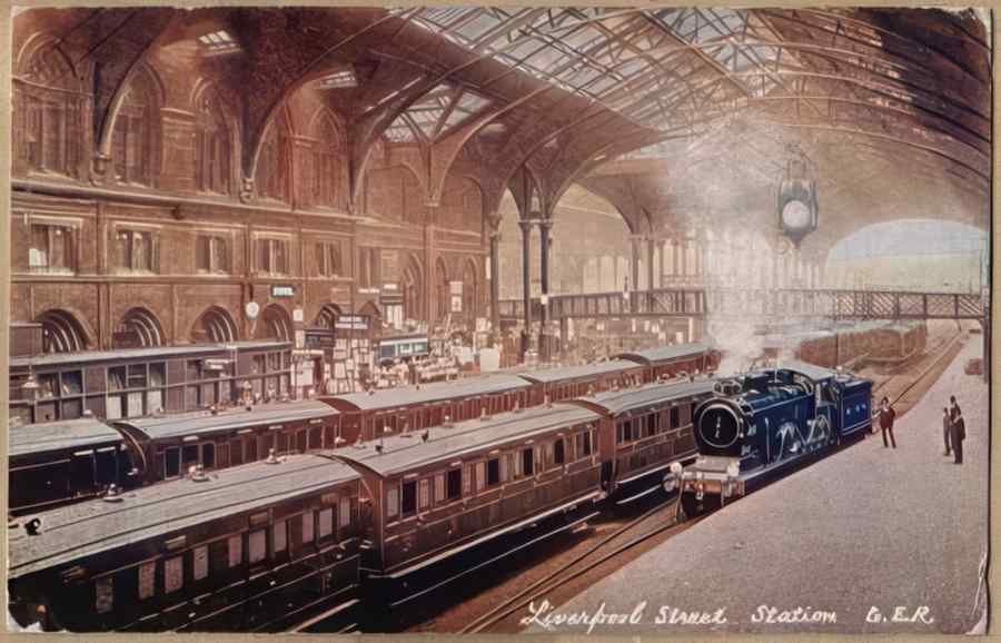 Steam Train Station Elc16139 Vintage A4 Photo Print