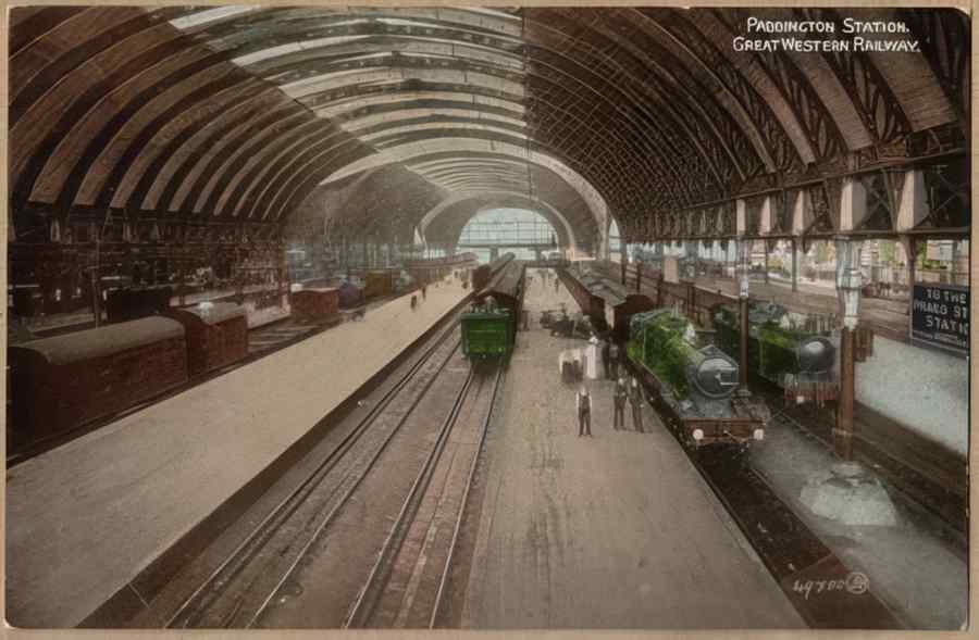 Steam Train Station Elc16729 Vintage A4 Photo Print
