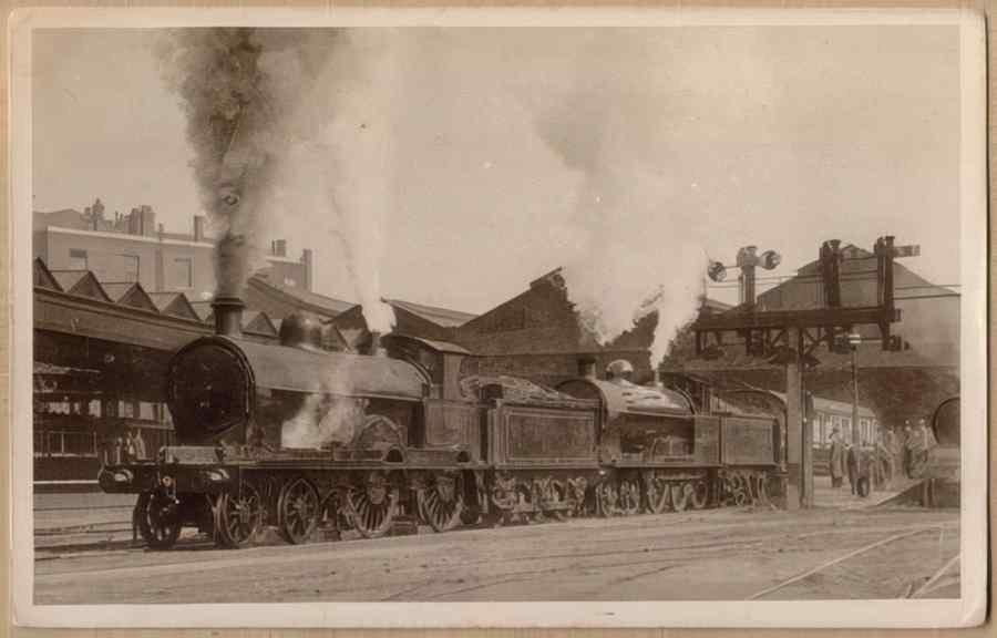 Steam Train Station Elc18762 Vintage A4 Photo Print