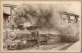 Steam Train Station Elc18763 Vintage A4 Photo Print