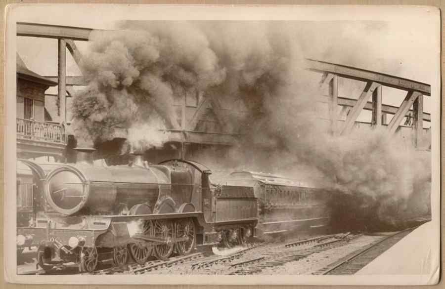 Steam Train Station Elc18763 Vintage A4 Photo Print