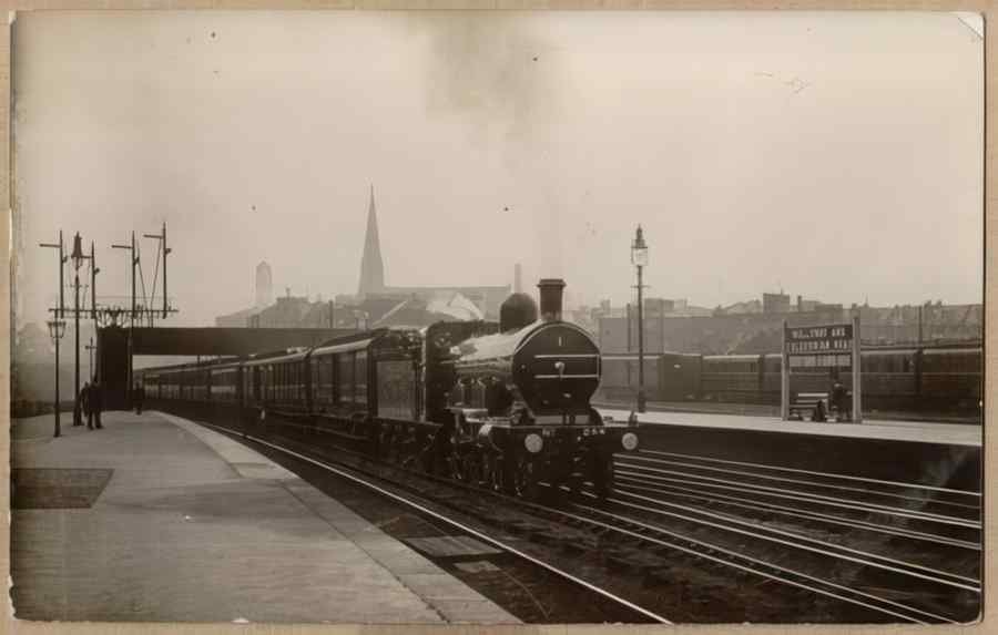 Steam Train Station Eln14236 Vintage A4 Photo Print