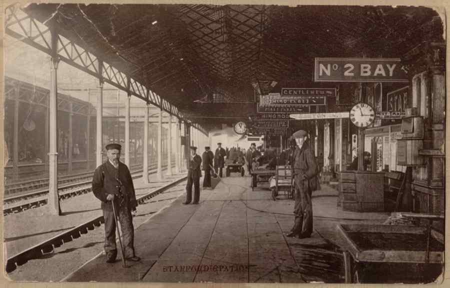Steam Train Station Est14260 Vintage A4 Photo Print