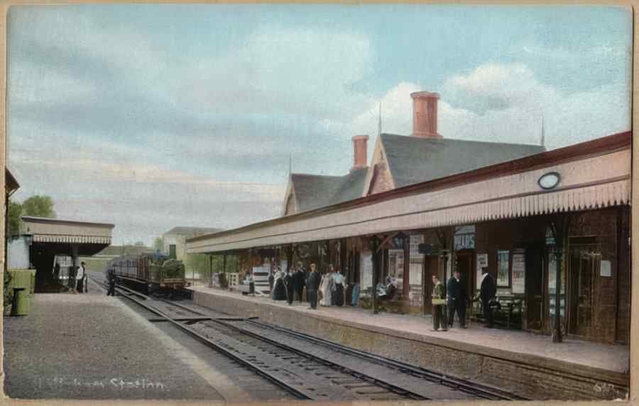 Steam Train Station Esx15254 Vintage A4 Photo Print