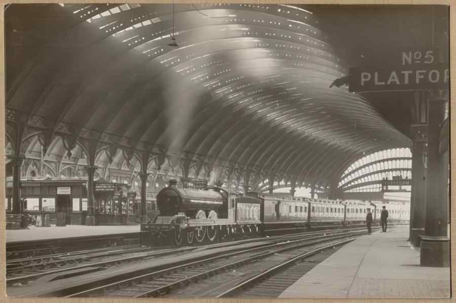 Steam Train Station Eyo18053 Vintage A4 Photo Print