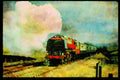 Steam Trains 182002 Stanier Pacific No. 46229 Attacks The Grade At Giggleswick A4 Limited Edition Watercolour Print