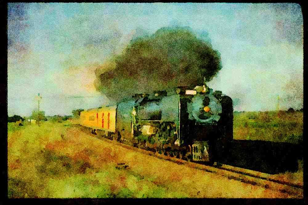 Steam Trains 182015 Union Pacific Splendor, No. 8444 Heads For Denver A4 Limited Edition Watercolour Print
