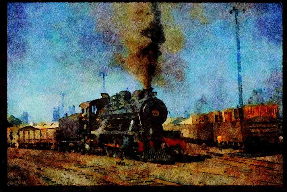 Steam Trains 182017 CFM No. 572 Shunts The Docks At Lourenco Marques, Now Maputo A4 Limited Edition Watercolour Print