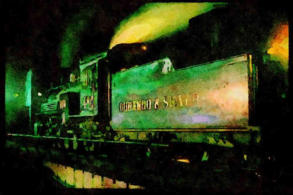 Steam Trains 182022 Durango & Silverton No. 480 Poses On The Turntable A4 Limited Edition Watercolour Print