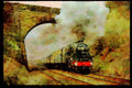 Steam Trains 182041 LMS Class 5 Blasts Along The Settle & Carlisle Route A4 Limited Edition Watercolour Print