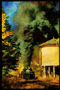 Steam Trains 182042 Black Smoke At Cresco Tank, C&TSRR A4 Limited Edition Watercolour Print