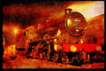 Steam Trains 182046 No. 45562 Is Idle In The Small Hours At Normanton, Yorkshire A4 Limited Edition Watercolour Print