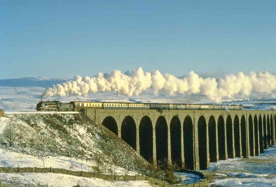 Steam Trains 182053 Sir Lamiel Crosses Ribblehead Viaduct On The Settle And Carlisle A4 Photo Print 2