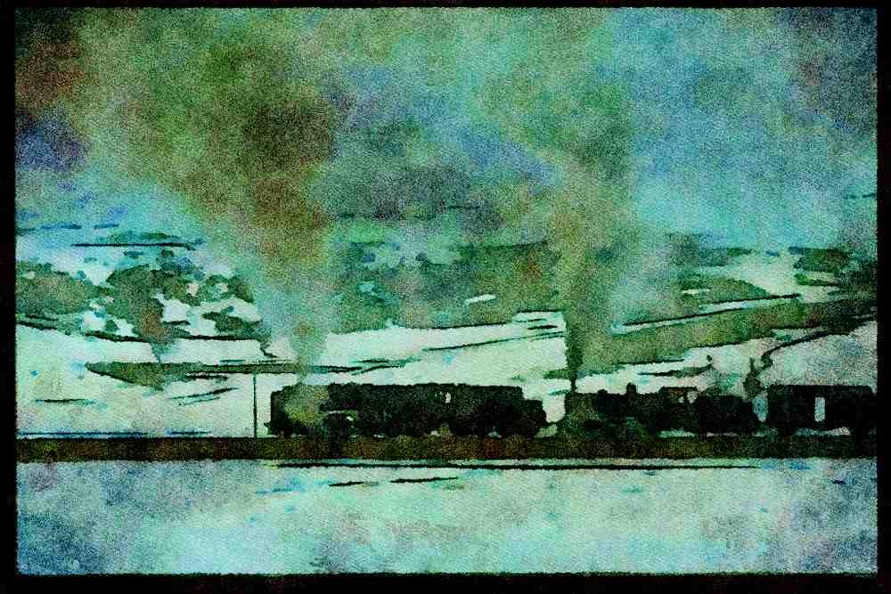 Steam Trains 182057 Turkish Steam Powers A Freight From Sivas To Samsun A4 Limited Edition Watercolour Print