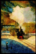 Steam Trains 182080 298.25 Leaves Leonstein With A Train For Molin A4 Limited Edition Watercolour Print