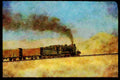 Steam Trains 182089 No. 2188 Heads A Freight Through The Barren Northwest Frontier A4 Limited Edition Watercolour Print