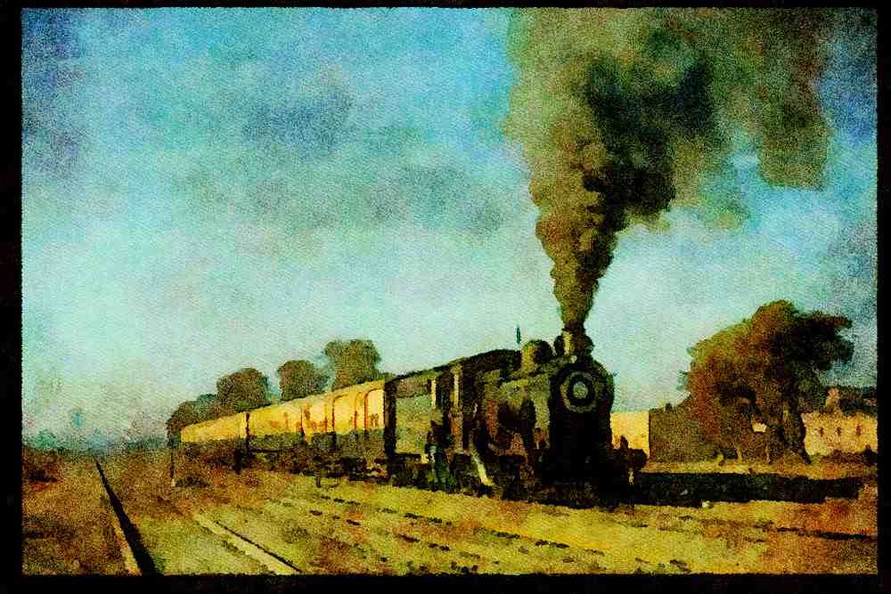 Steam Trains 182091 PR 0 6 0 No. 320 Heads A Train For Malakwal A4 Limited Edition Watercolour Print