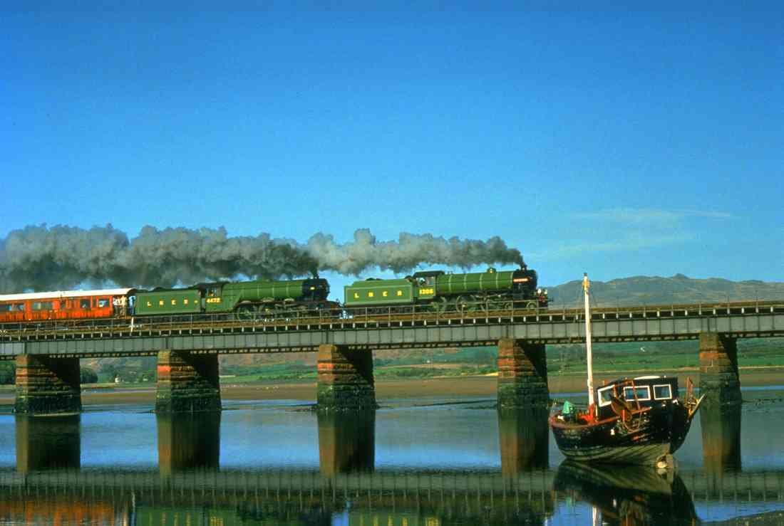 Steam Trains 182093 Mayflower And Flying Scotsman Skirt The Cumbrian Coast A4 Photo Print
