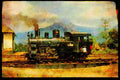 Steam Trains 182094 Preserved Rack Tank Poses At Amberawa, Java A4 Limited Edition Watercolour Print