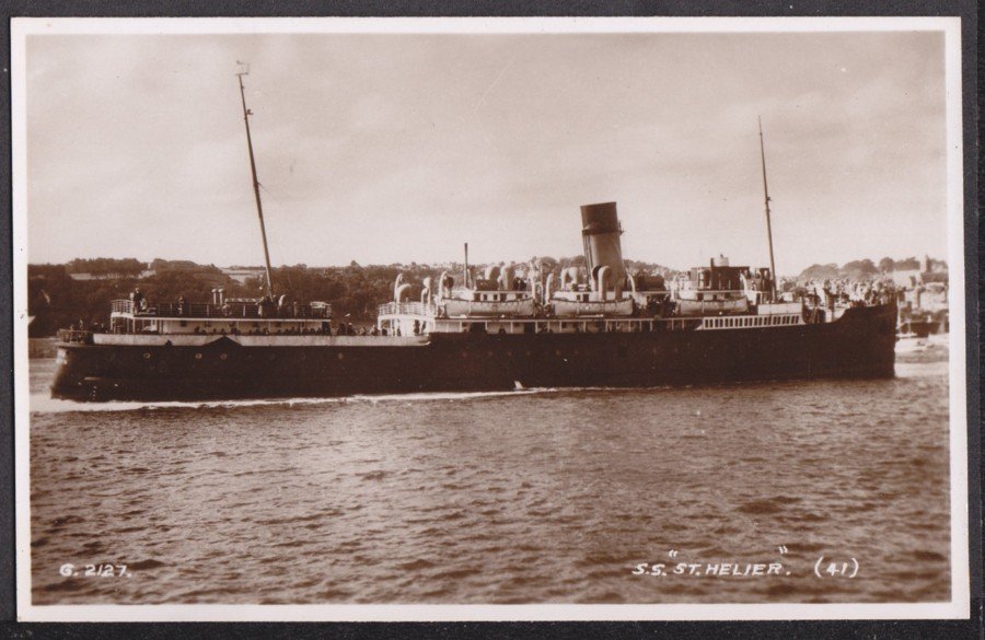 Steamer Ss St Helier Enters Harbour Vintage A4 Photo Print