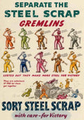 Steel Scrap Gremlins Vintage Retro Advert Poster A4 Photo Print