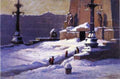 Steele Monument In The Snow A4 Photo Print