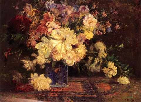 Steele Still Life With Peonies A4 Photo Print