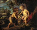 Steele The Christ Child And The Infant St John After Rubens A4 Photo Print