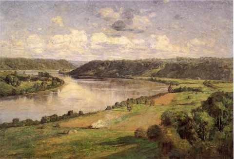 Steele The Ohio River From The College Campus Honover A4 Photo Print