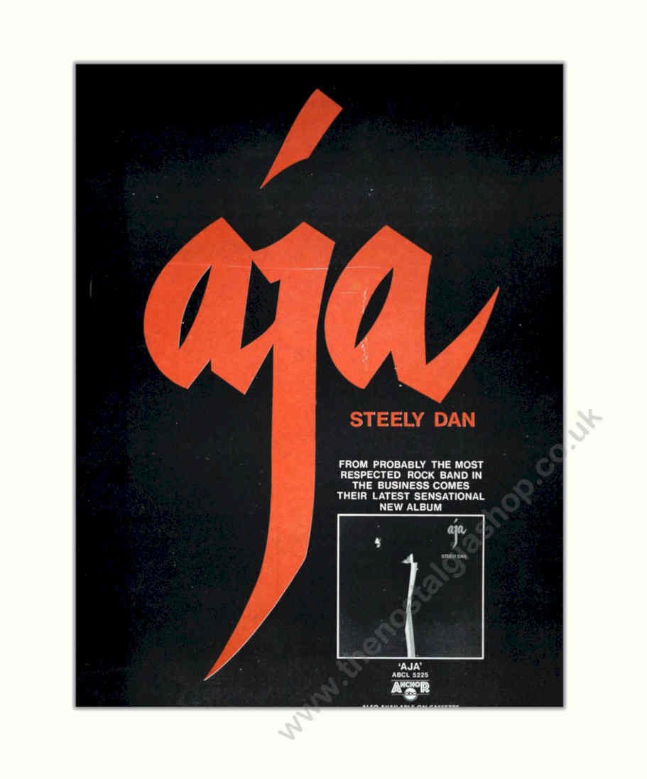 Steely Dan Aja Vintage Retro Advert Poster A4 Photo Print