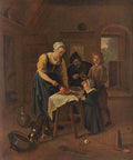 Steen Jan 1626 1679 Famous Paintings 1913 Grace before Meat A4 Photo Print