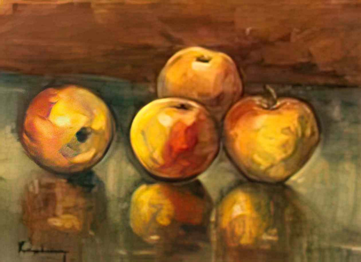 Stefan Luchian apples Art A4 Photo Print