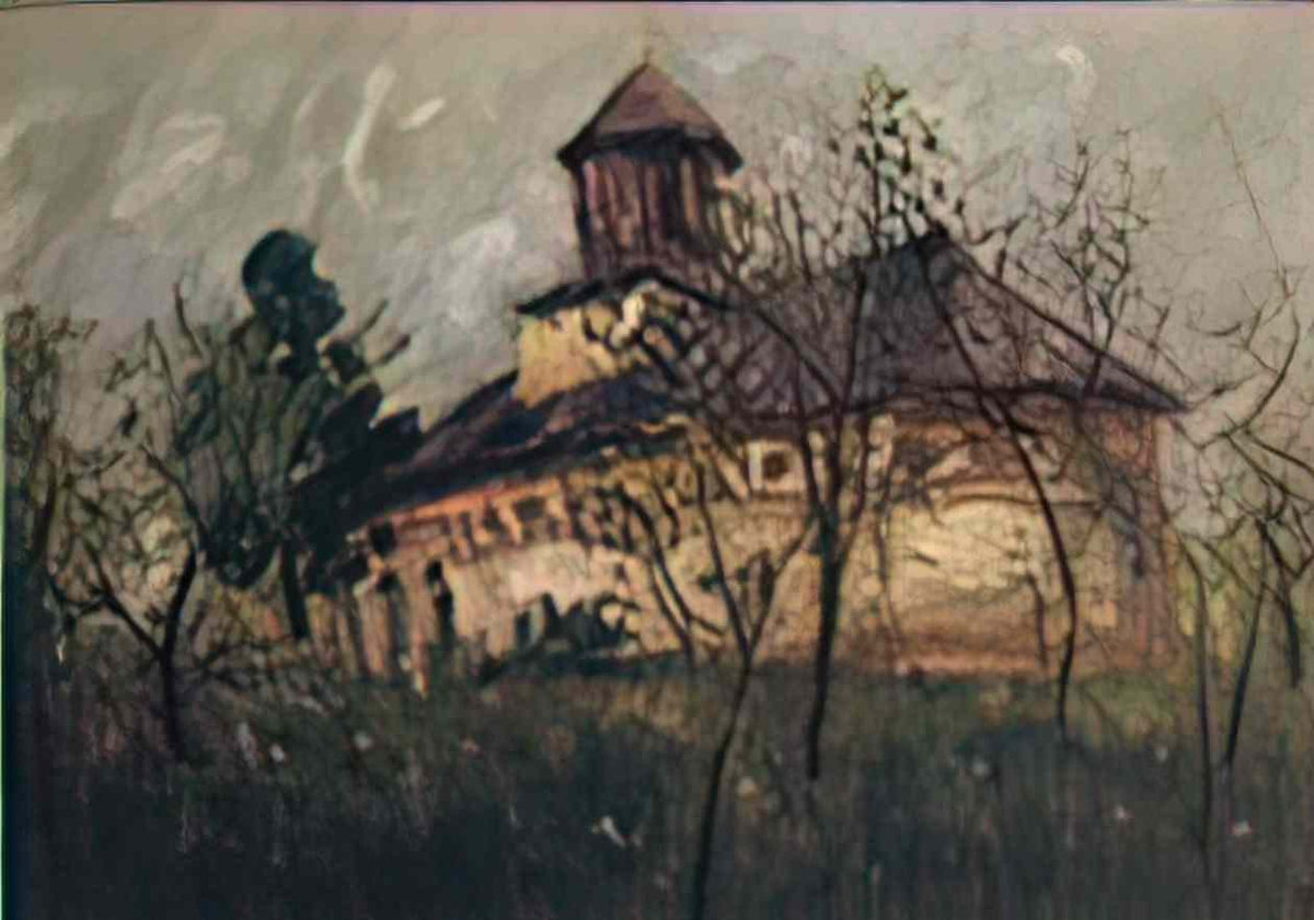 Stefan Luchian village church Art A4 Photo Print